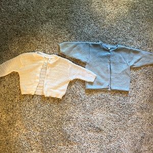 Bundle- 2 cardigans, size 6-9mo. New, never worn but no tags